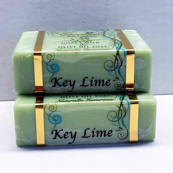 The Grecian Soap KEY LIME Goat's Milk & Olive Oil Natural Beauty Bar, 6 oz(2pck) - Picture 3 of 6